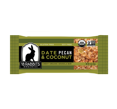 Date, Pecan & Coconut, organic granola bar 1.6 oz, 12/pack